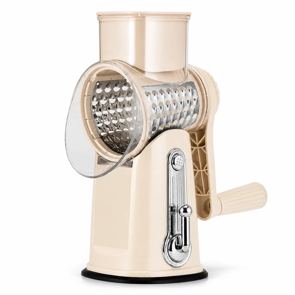 Rotary Grater 5 Interchangeable Stainless Steel Blades Suction Cup
