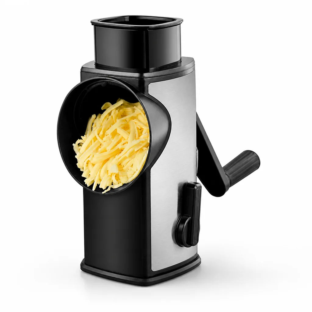 Rotary Grater 5 Interchangeable Stainless Steel Blades Suction Cup
