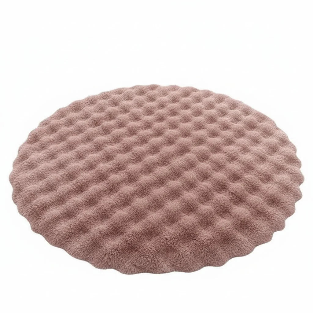 Round Rug Soft Polyester Machine Washable