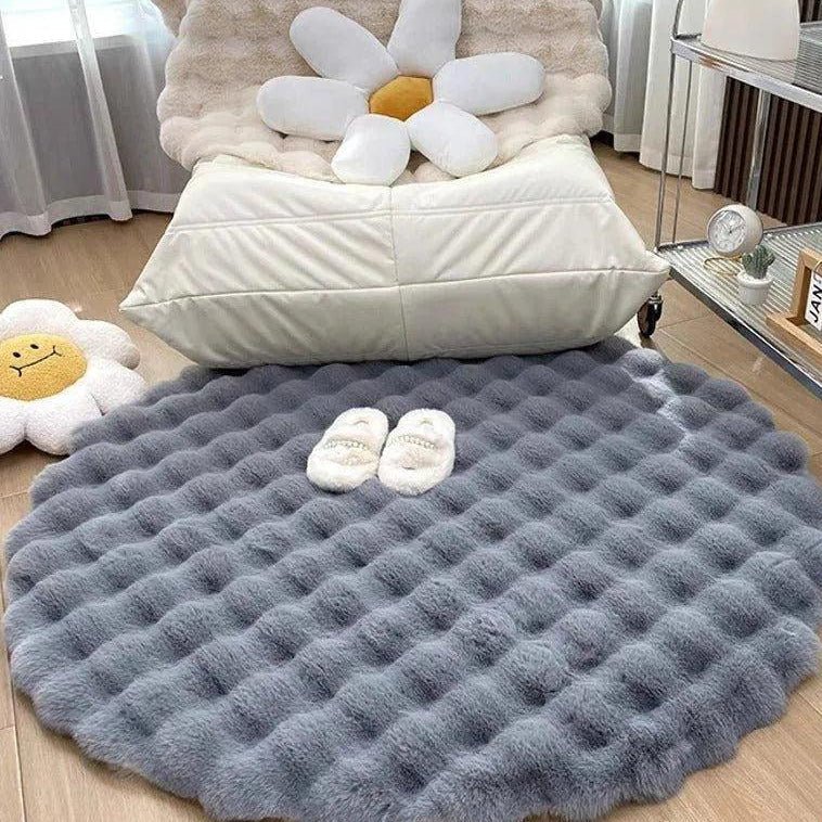 Round Rug Soft Polyester Machine Washable