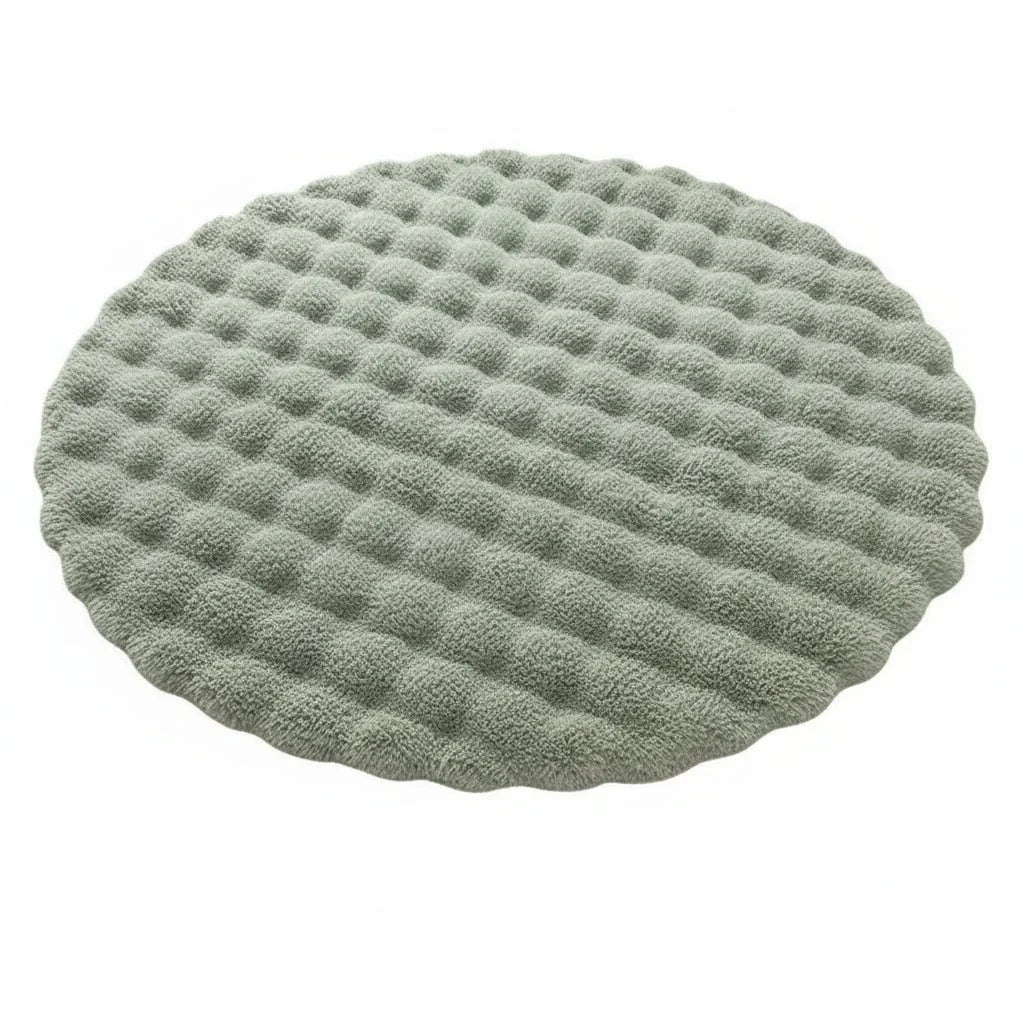 Round Rug Soft Polyester Machine Washable