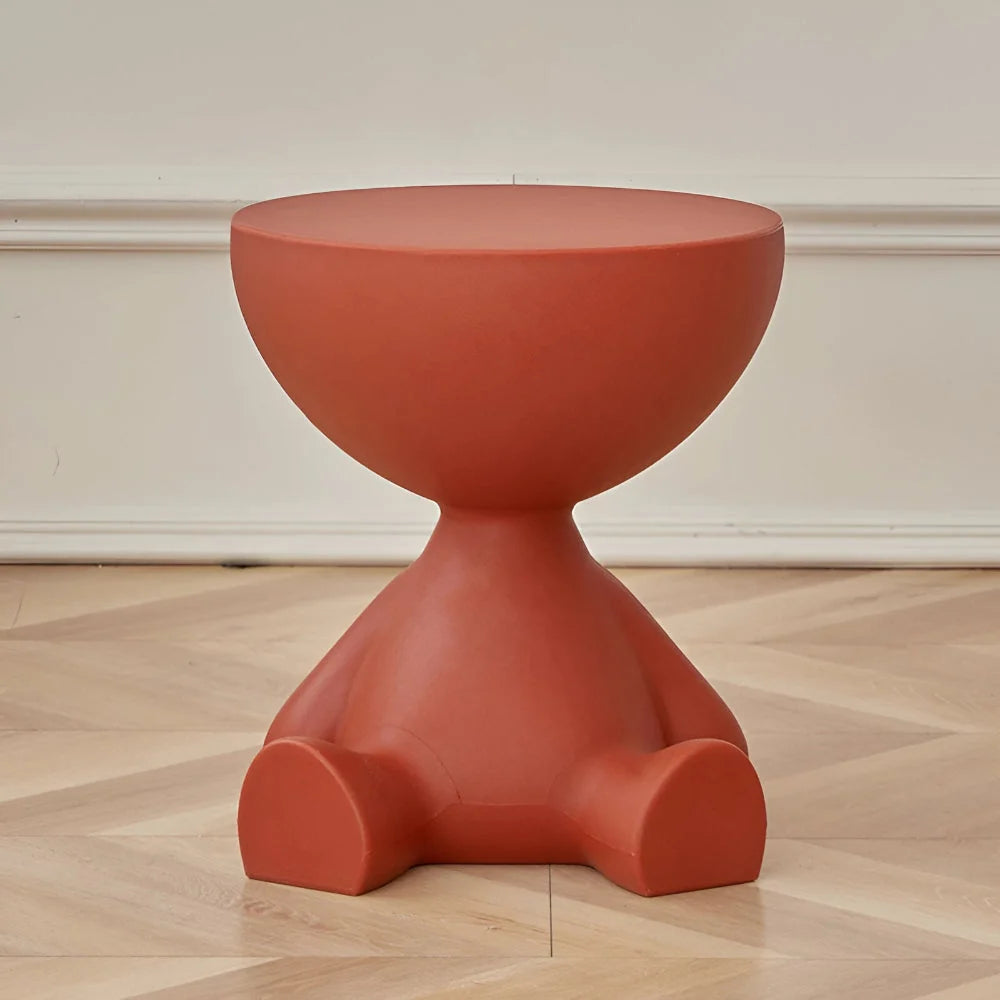 Round Side Table Low Modern Profile No Sharp Corners