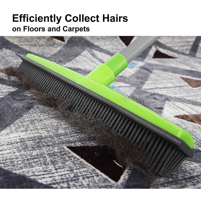 Rubber Broom Natural Rubber Head Squeegee Telescopic 60 Inch