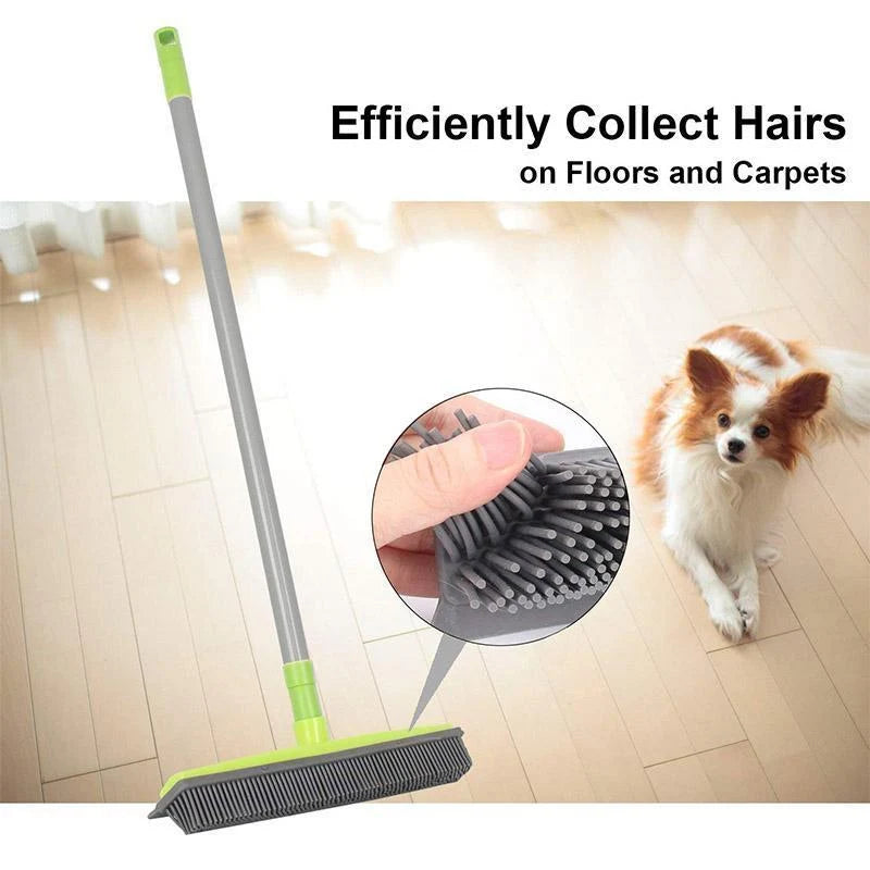 Rubber Broom Natural Rubber Head Squeegee Telescopic 60 Inch