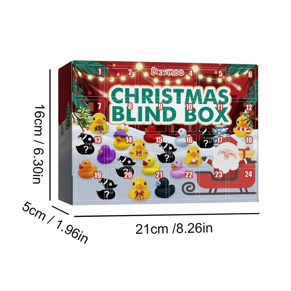 Rubber Duck Advent Calendar Set of 24 Christmas Designs