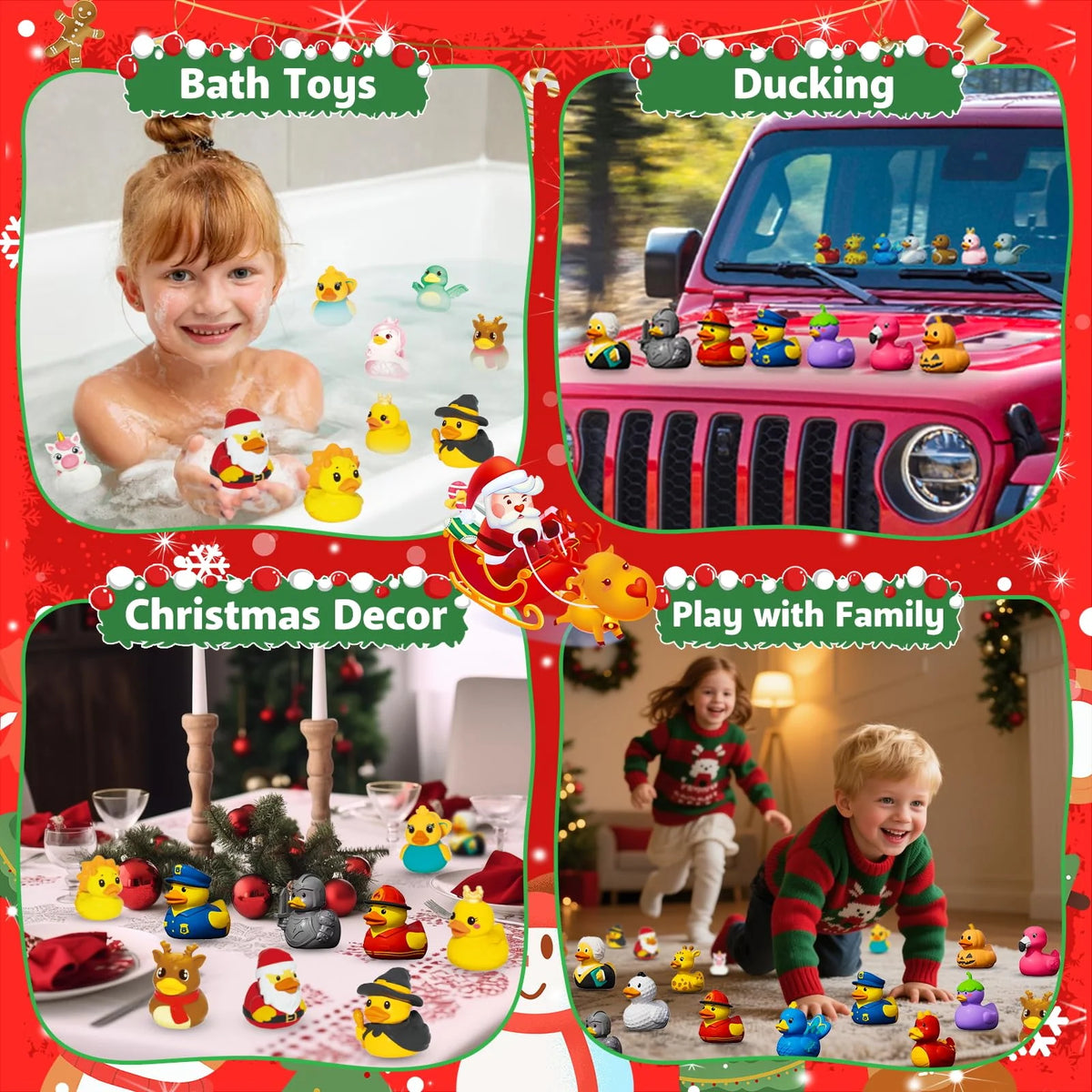 Rubber Duck Countdown Calendar 24-Piece Holiday Bath Toy Set