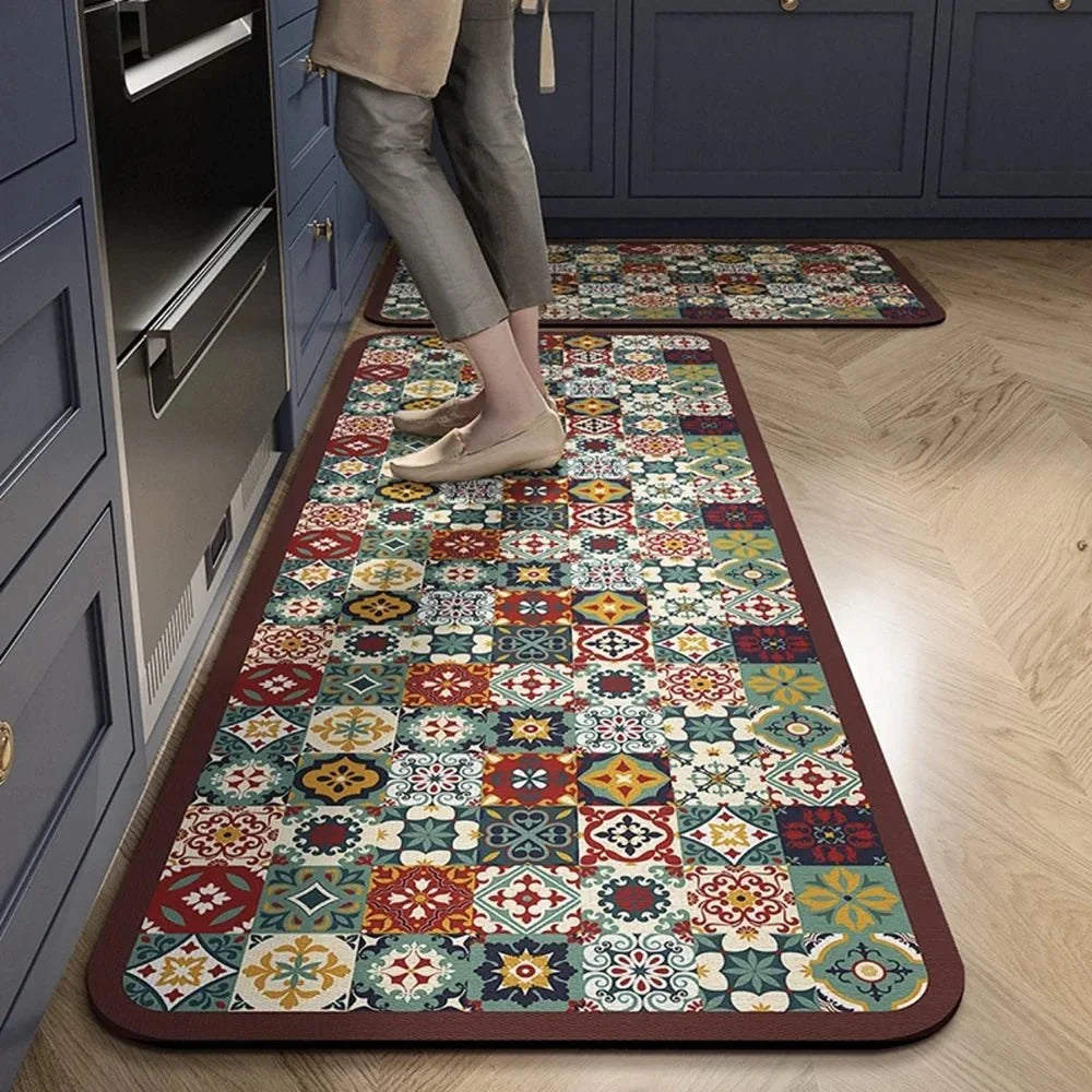 Rug Runner Non-Slip Backing Soft Durable Fabric