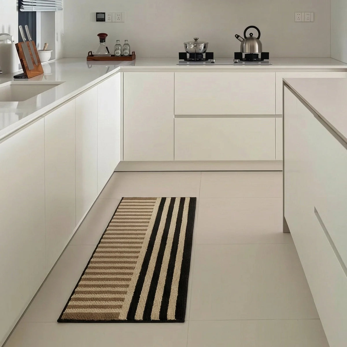 Runner Mat Cushioned Striped Non-Slip