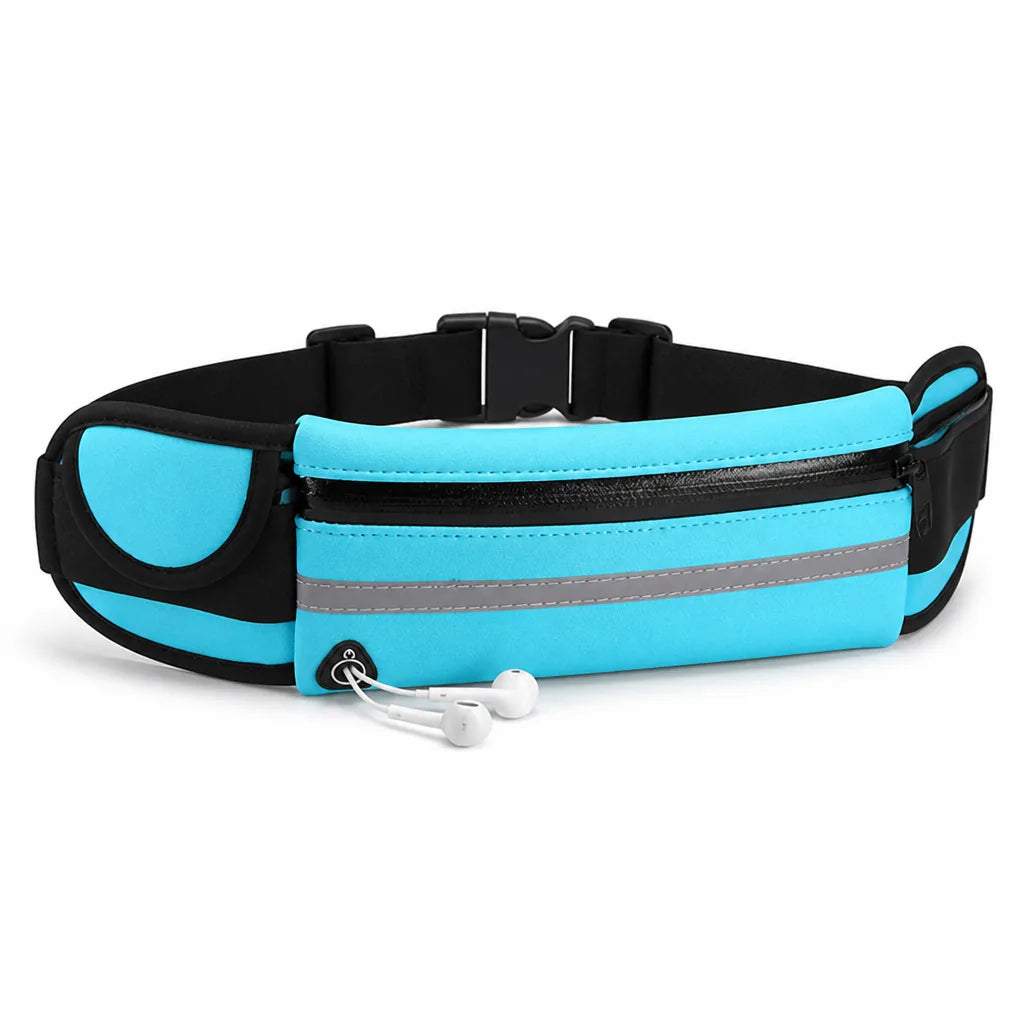 Running Belt Ultralight Lycra Water-Resistant Secure Zipper