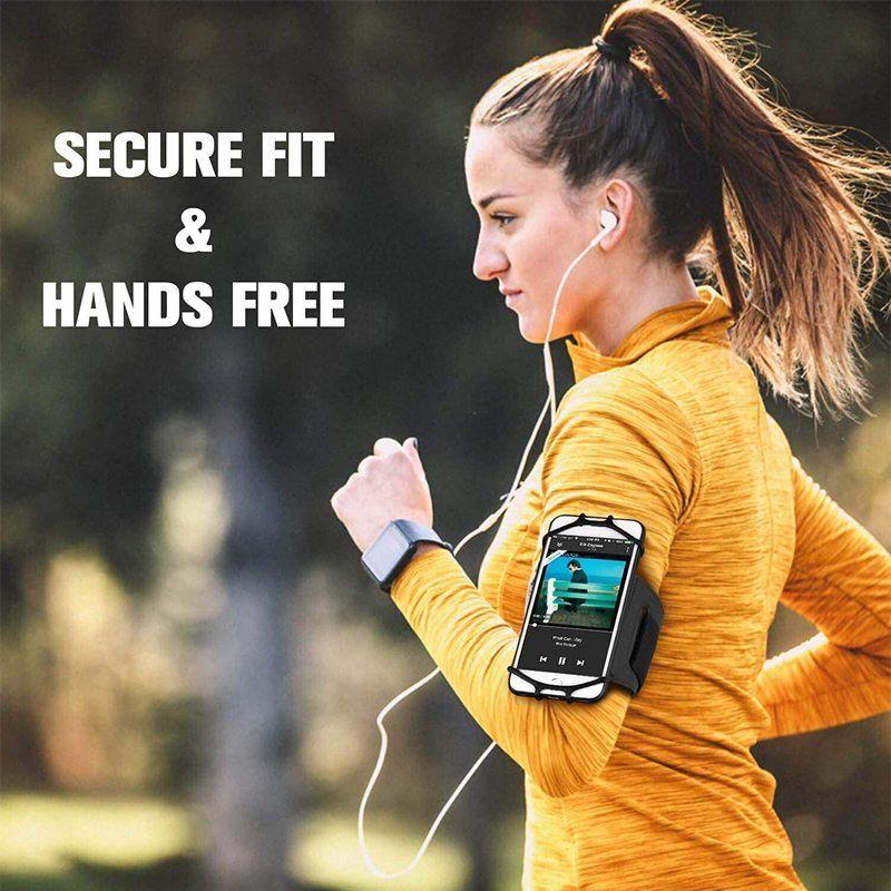 Running Phone Armband 180° Rotating Touchscreen Non-Slip Fit