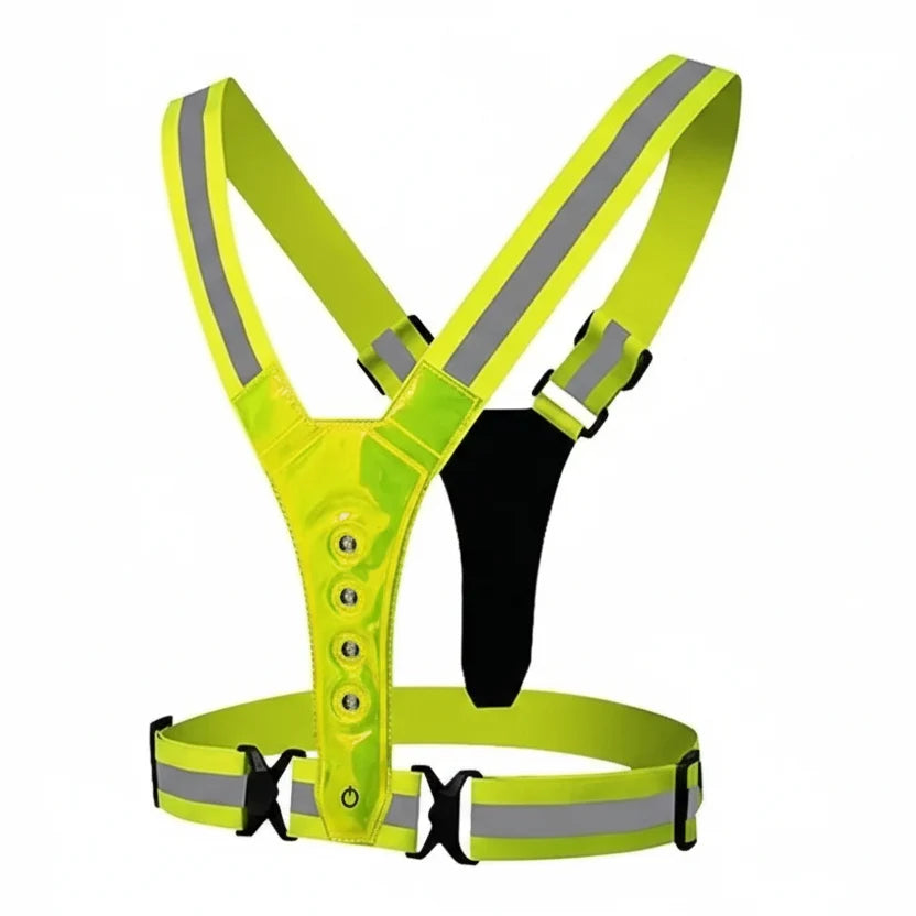 Running Vest LED Lights & Reflective Strips USB Rechargeable