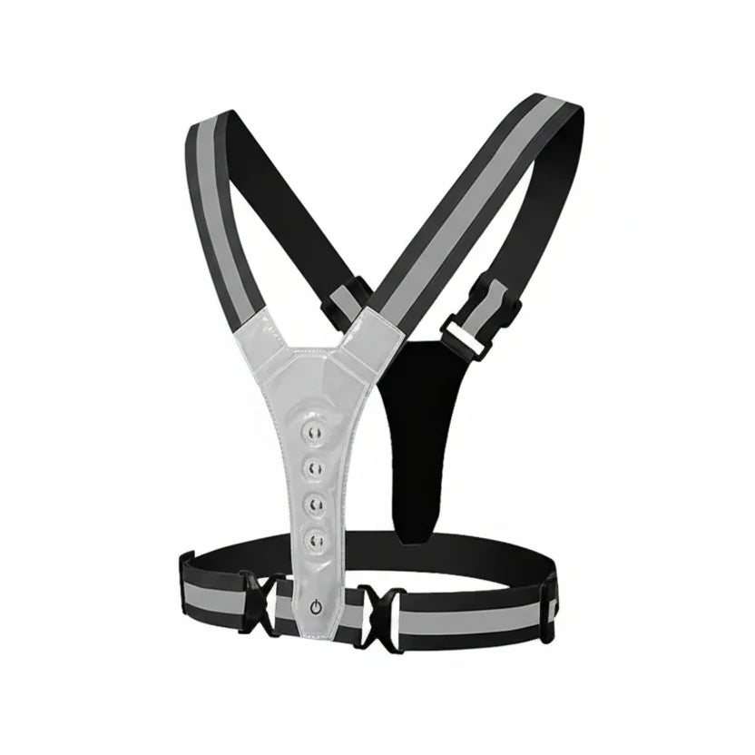 Running Vest LED Lights & Reflective Strips USB Rechargeable