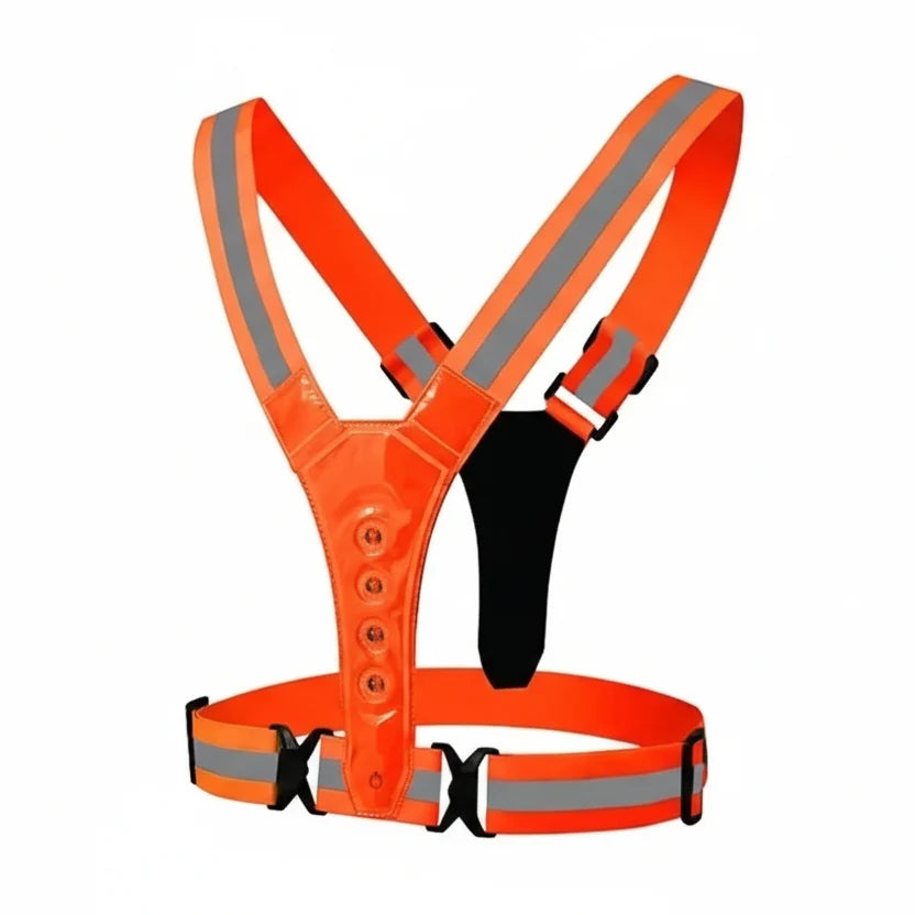 Running Vest LED Lights & Reflective Strips USB Rechargeable