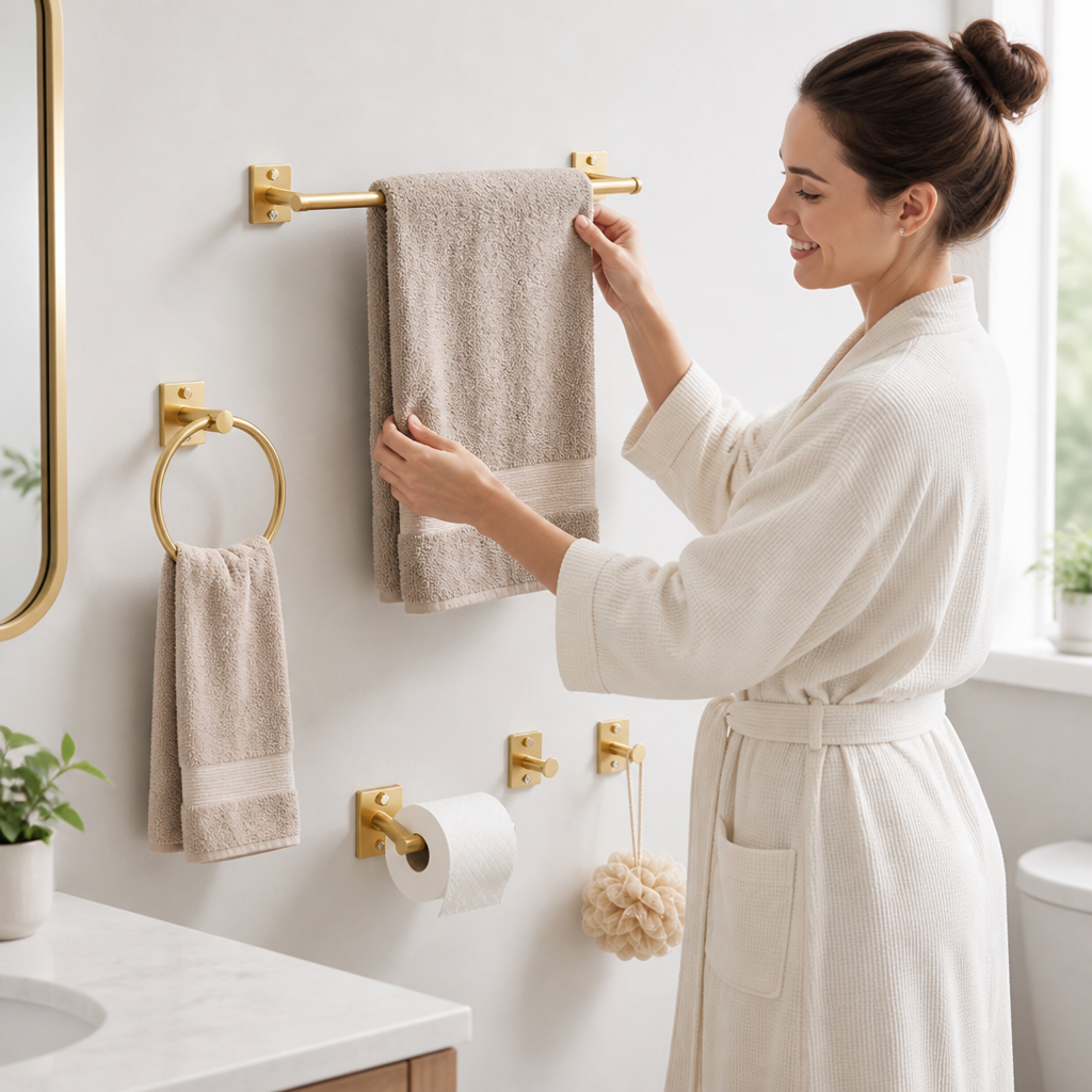 Rust-Resistant Stainless Steel Concealed-Mount Bathroom Accessory Set