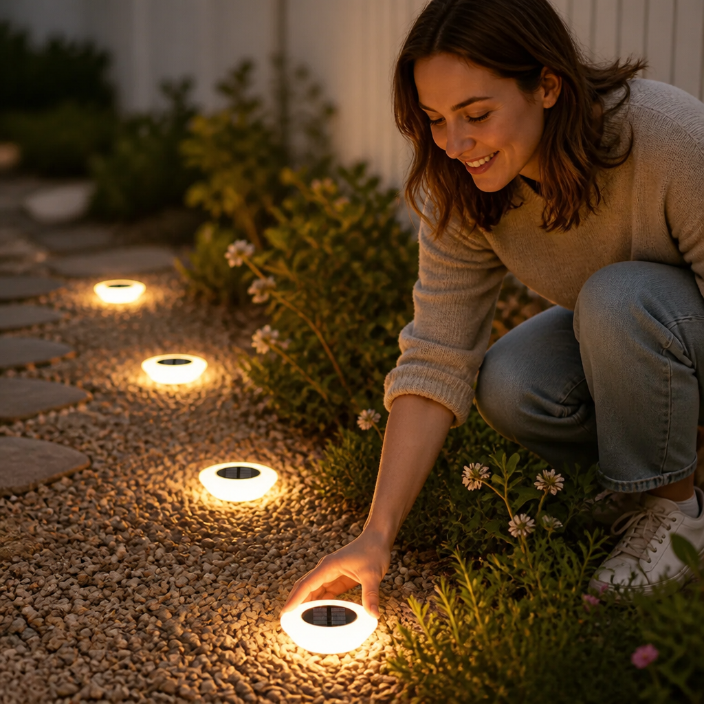 Rust-Resistant & Weatherproof Solar Garden Light (4-Pack)