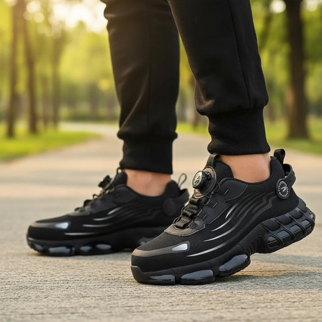 Safety Shoes Wide Toe Cap Breathable Textile Slip-Resistant Sole