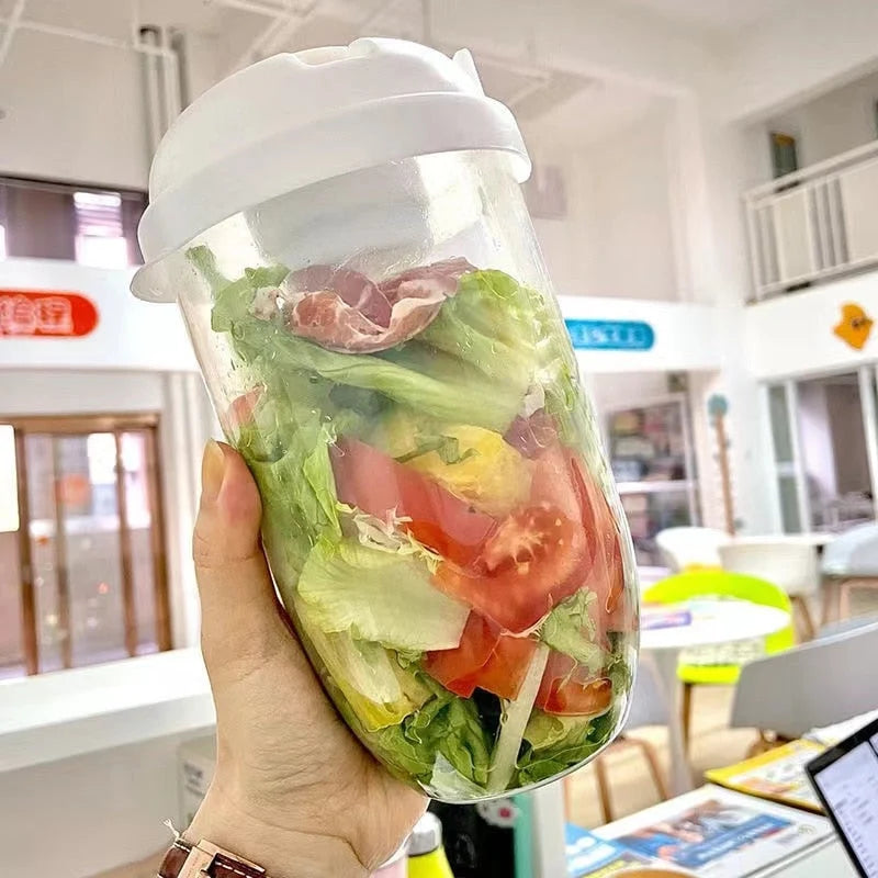 Salad Cup BPA-Free Built-In Fork & Dressing Holder