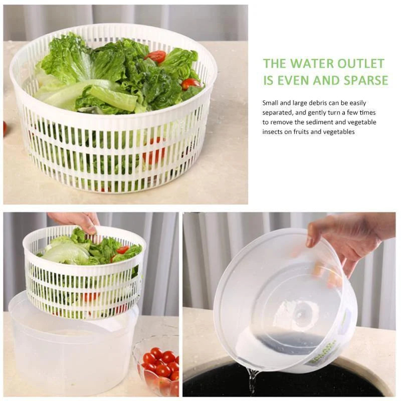 Salad Spinner Hand-Crank 5L Capacity