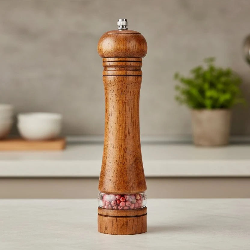 Salt and Pepper Grinder Wooden Adjustable Grind Setting