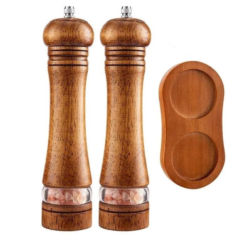 Salt and Pepper Grinder Wooden Adjustable Grind Setting