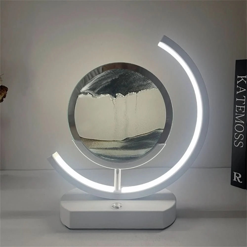 Sand Art Lamp 3D Moving Sand LED USB Rechargeable
