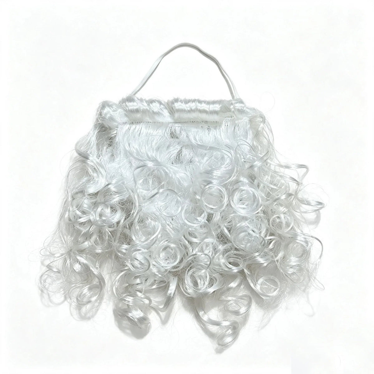Santa Beard Long Curly Synthetic Fiber Adjustable Band