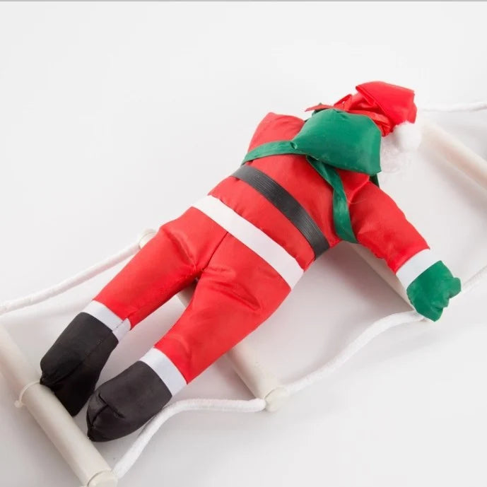 Santa Claus Figure Ladder Attached Realistic Indoor & Outdoor