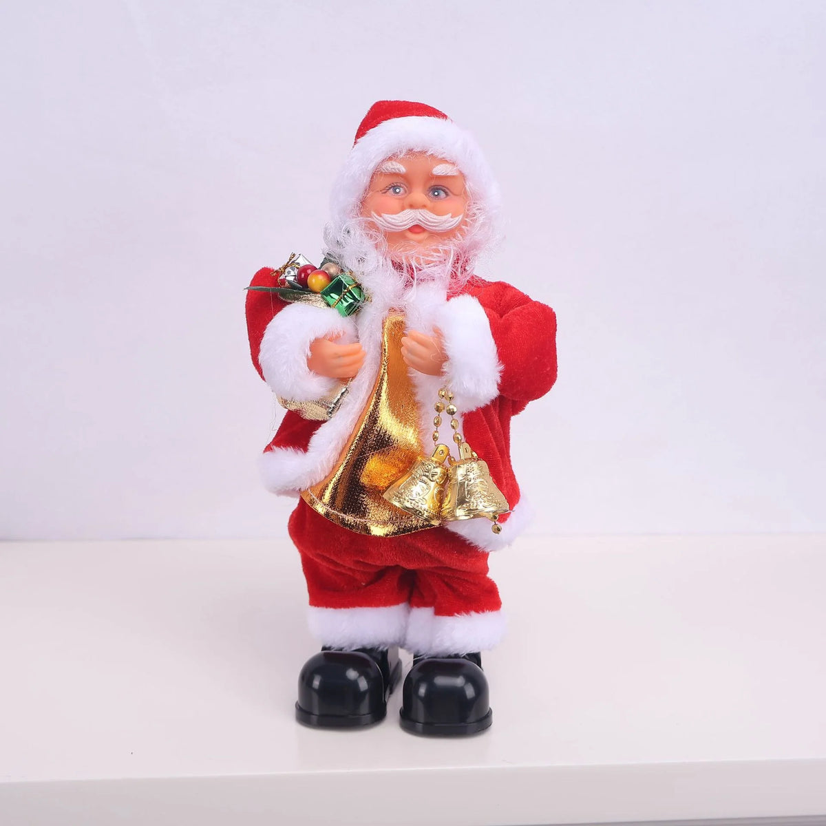 Santa Claus Figurine Hand-Painted Saxophone-Playing