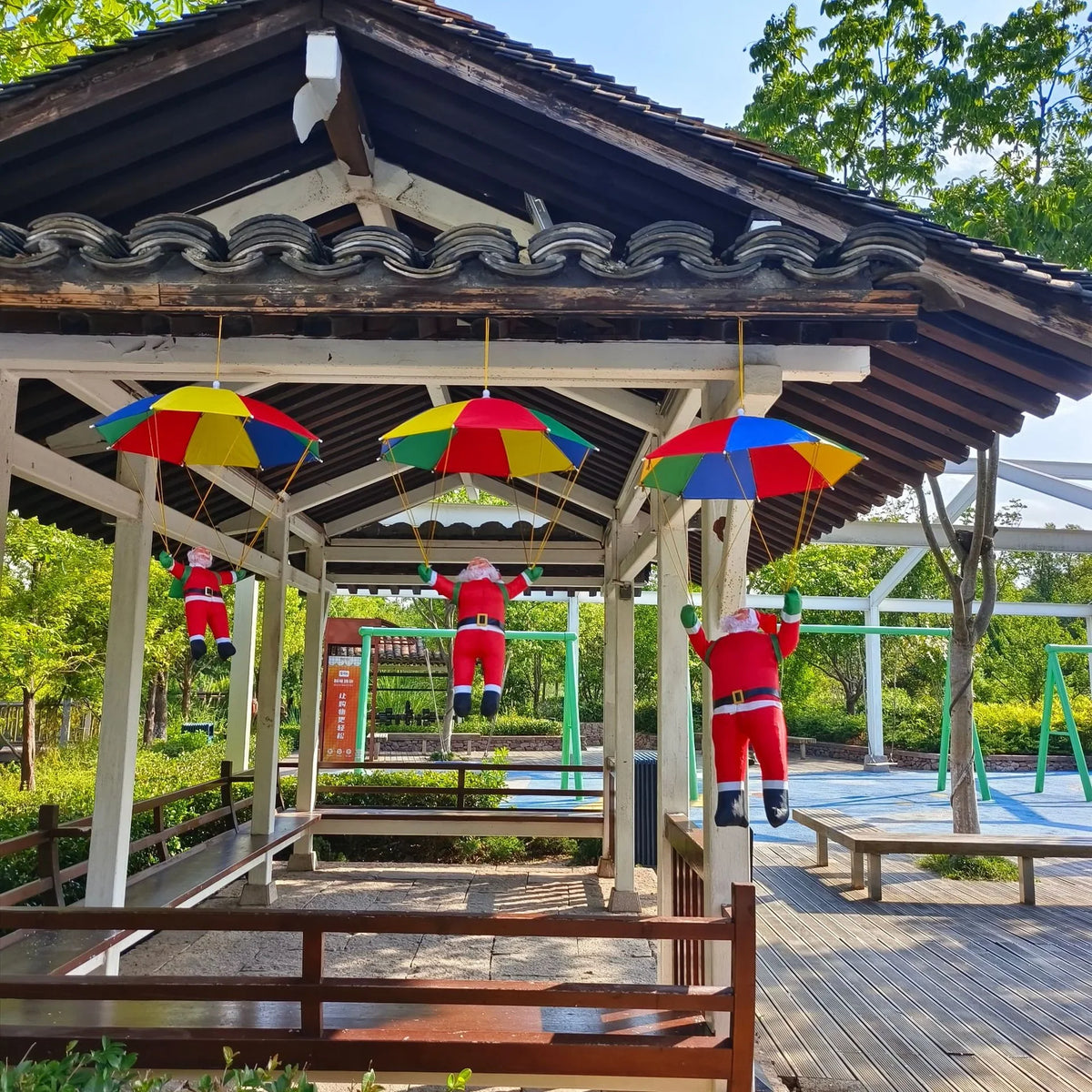 Santa Figure Colorful Parachute & Weather-Resistant Fabric