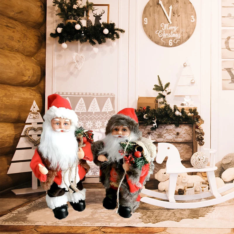 Santa Figurine Animated Dancing Traditional Red