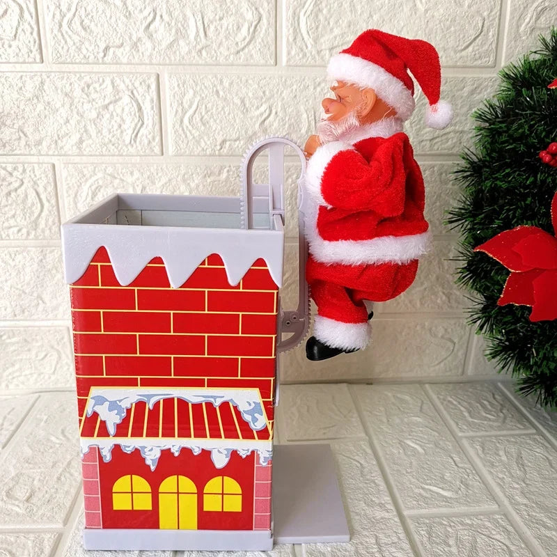 Santa Figurine Electric Climbing Durable Plastic Indoor & Outdoor