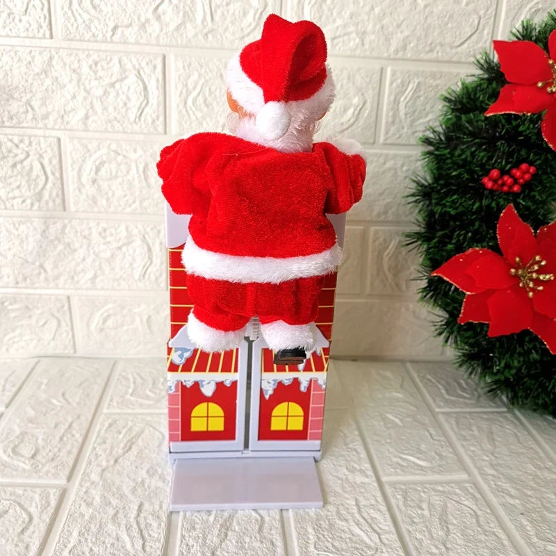 Santa Figurine Electric Climbing Durable Plastic Indoor & Outdoor