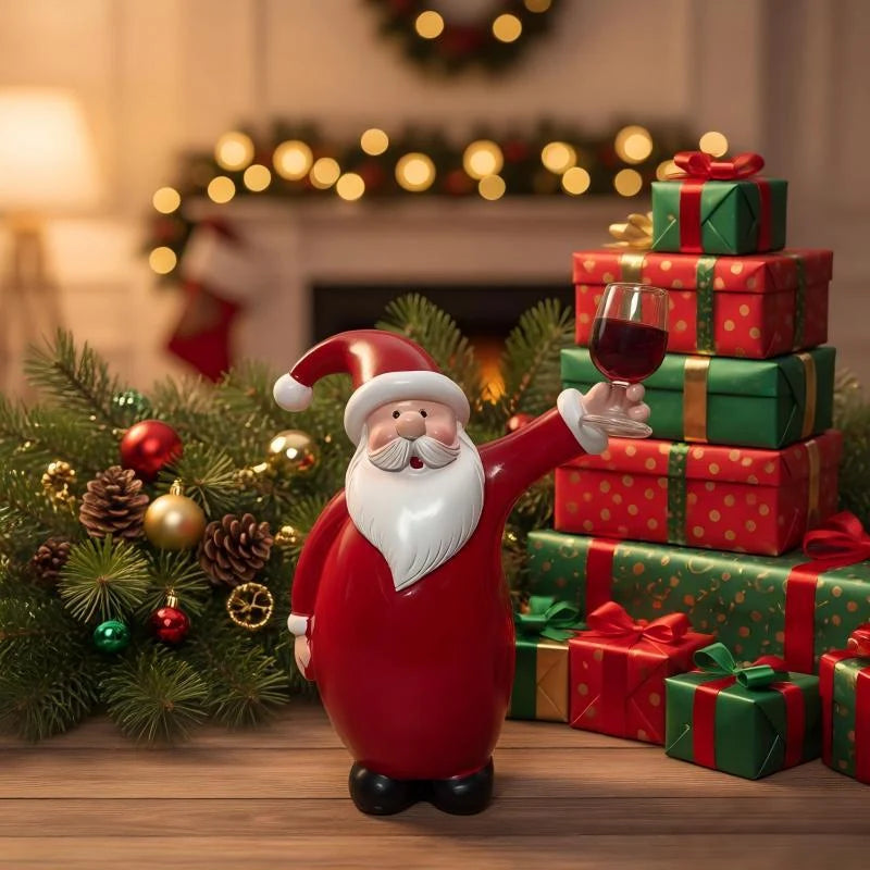 Santa Figurine Hand-Painted Intricate Mantel & Tabletop
