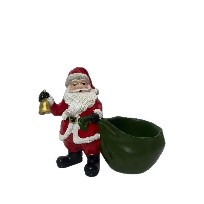 Santa Figurine Hand-Painted Intricate Mantel & Tabletop