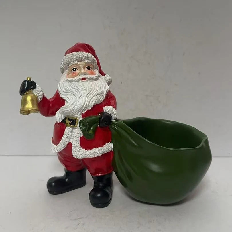 Santa Figurine Hand-Painted Intricate Mantel & Tabletop