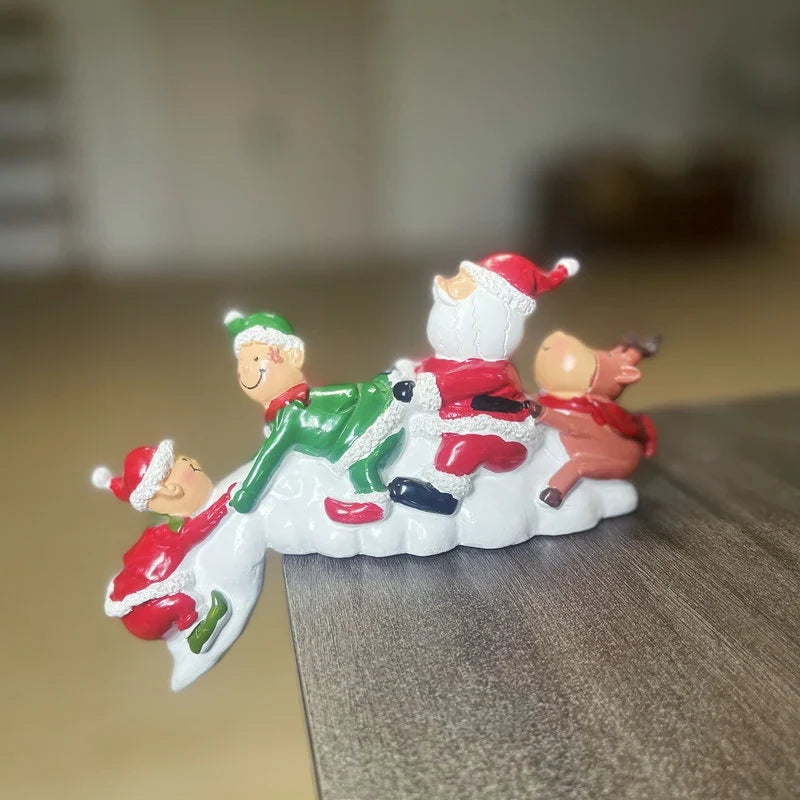 Santa Figurine Handcrafted Ceramic 6.7 Inch Tabletop