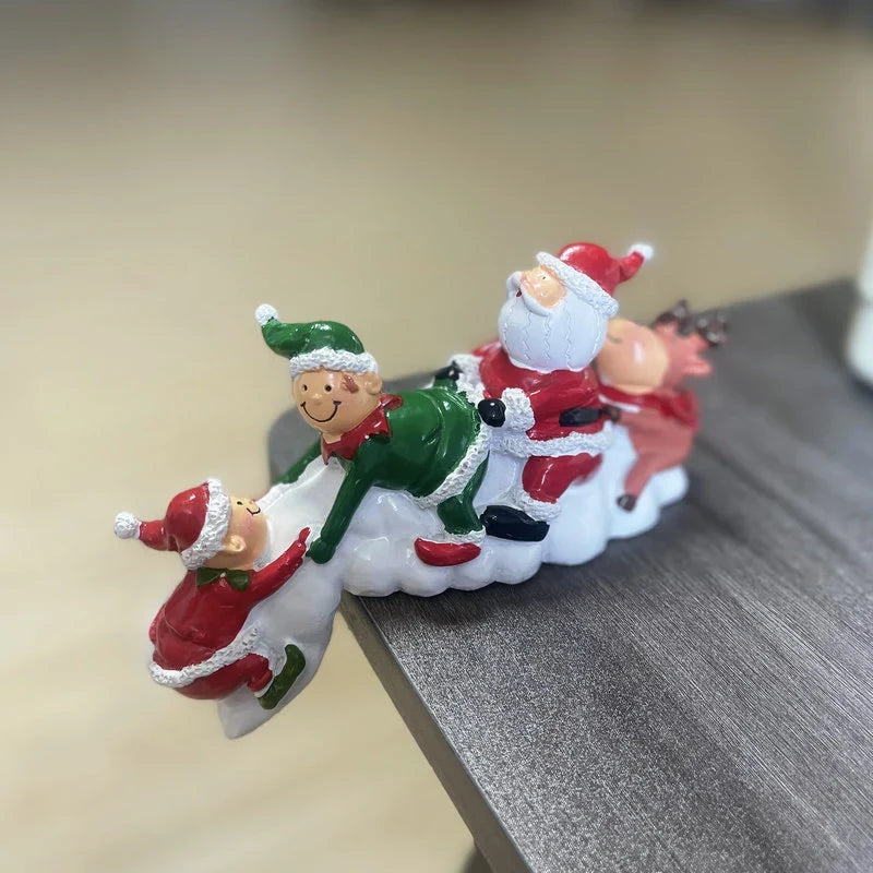 Santa Figurine Handcrafted Ceramic 6.7 Inch Tabletop