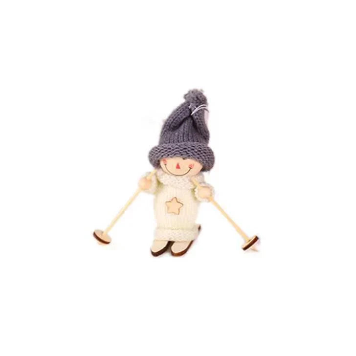 Santa Figurine Handmade Knit Suit & Soft Beard