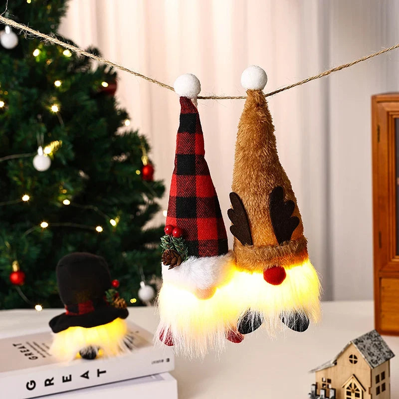 Santa Figurine Soft Glowing LED Easy-Care Fabric