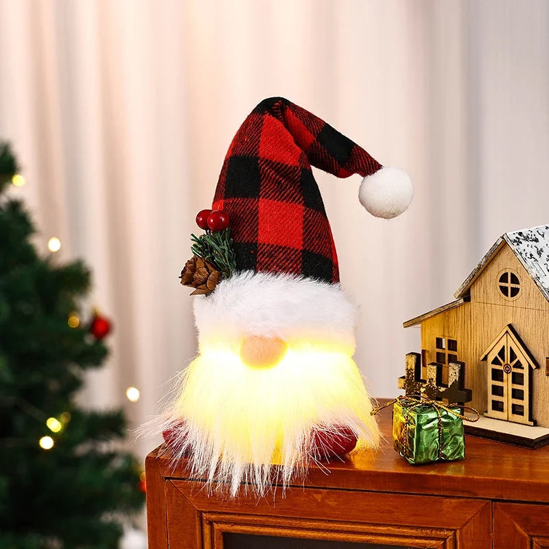 Santa Figurine Soft Glowing LED Easy-Care Fabric