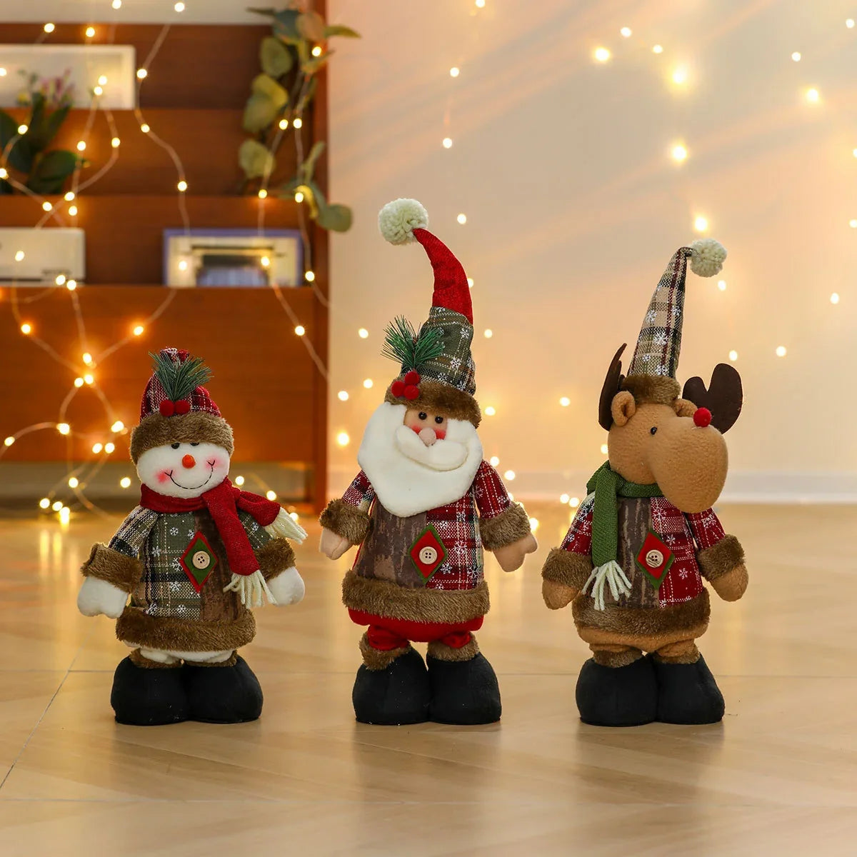 Santa Figurine Soft Plush Vibrant Detailed Design