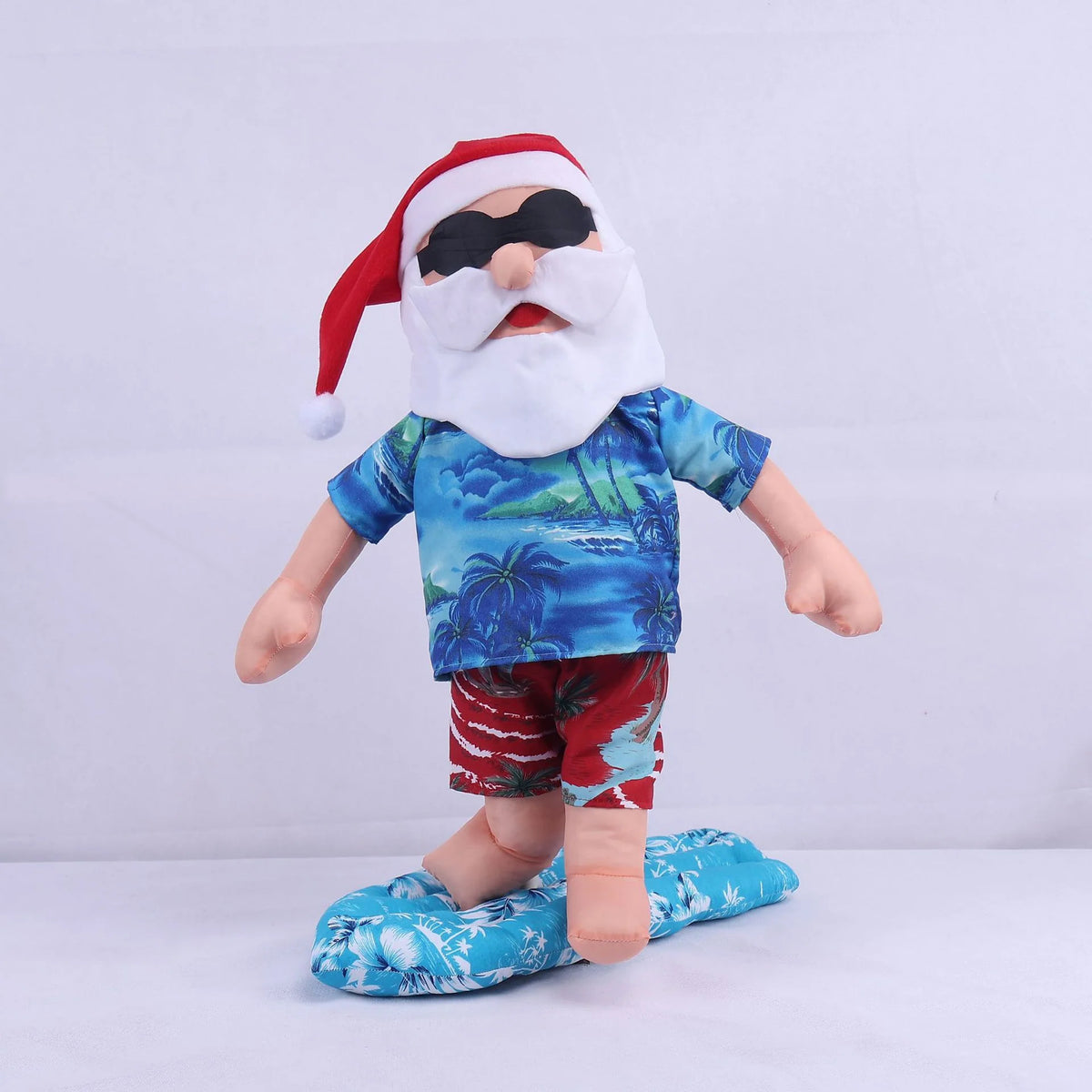 Santa Figurine Surfing Resin Indoor & Outdoor
