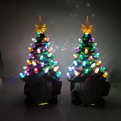 Santa Figurine Tree & Ornament Durable Indoor Outdoor