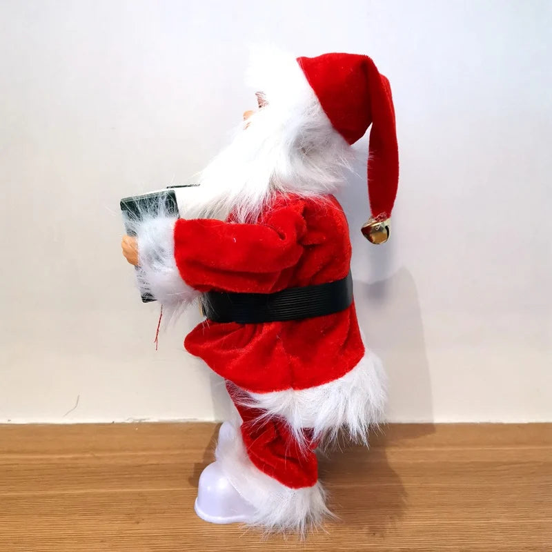 Santa Figurines Tabletop Musical Fiberglass Set of 4