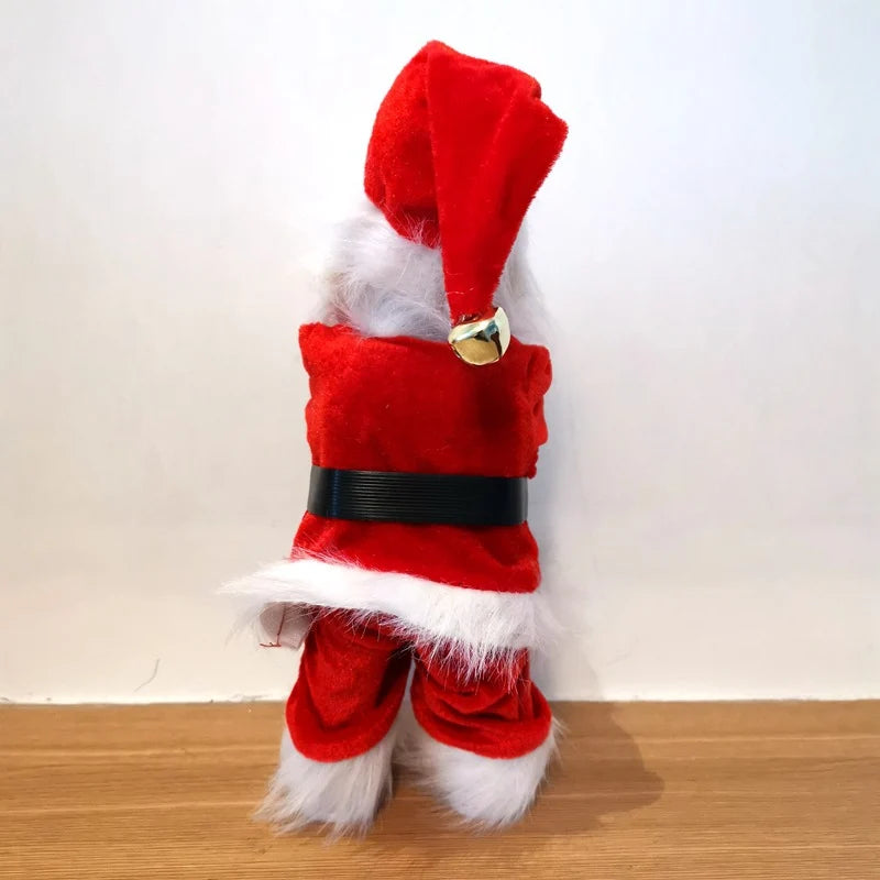 Santa Figurines Tabletop Musical Fiberglass Set of 4