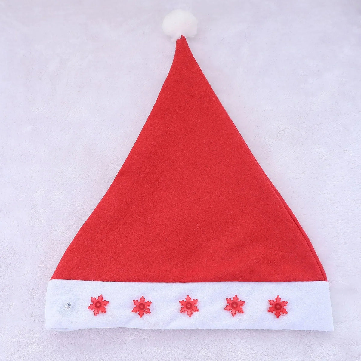 Santa Hat Fleece & Faux Fur Trim Pom-Pom