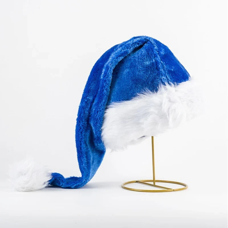 Santa Hat Fleece & Faux Fur Trim Pom-Pom