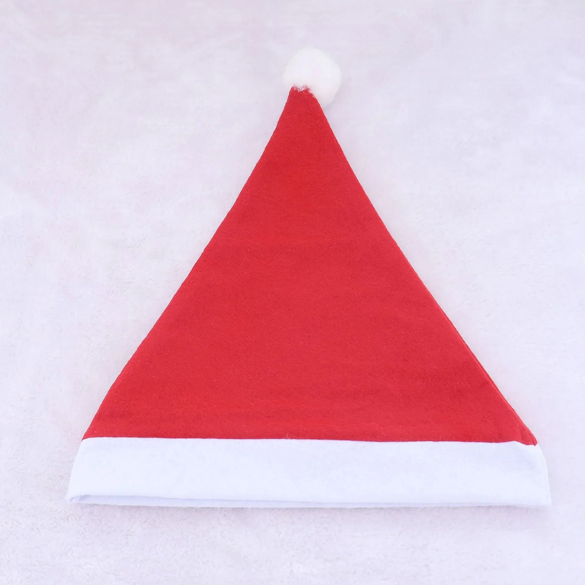 Santa Hat Fleece & Faux Fur Trim Pom-Pom