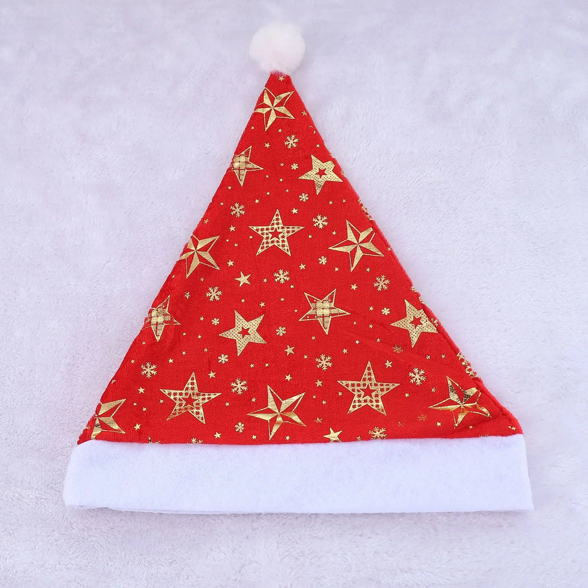 Santa Hat Soft Fleece Faux Fur Trim