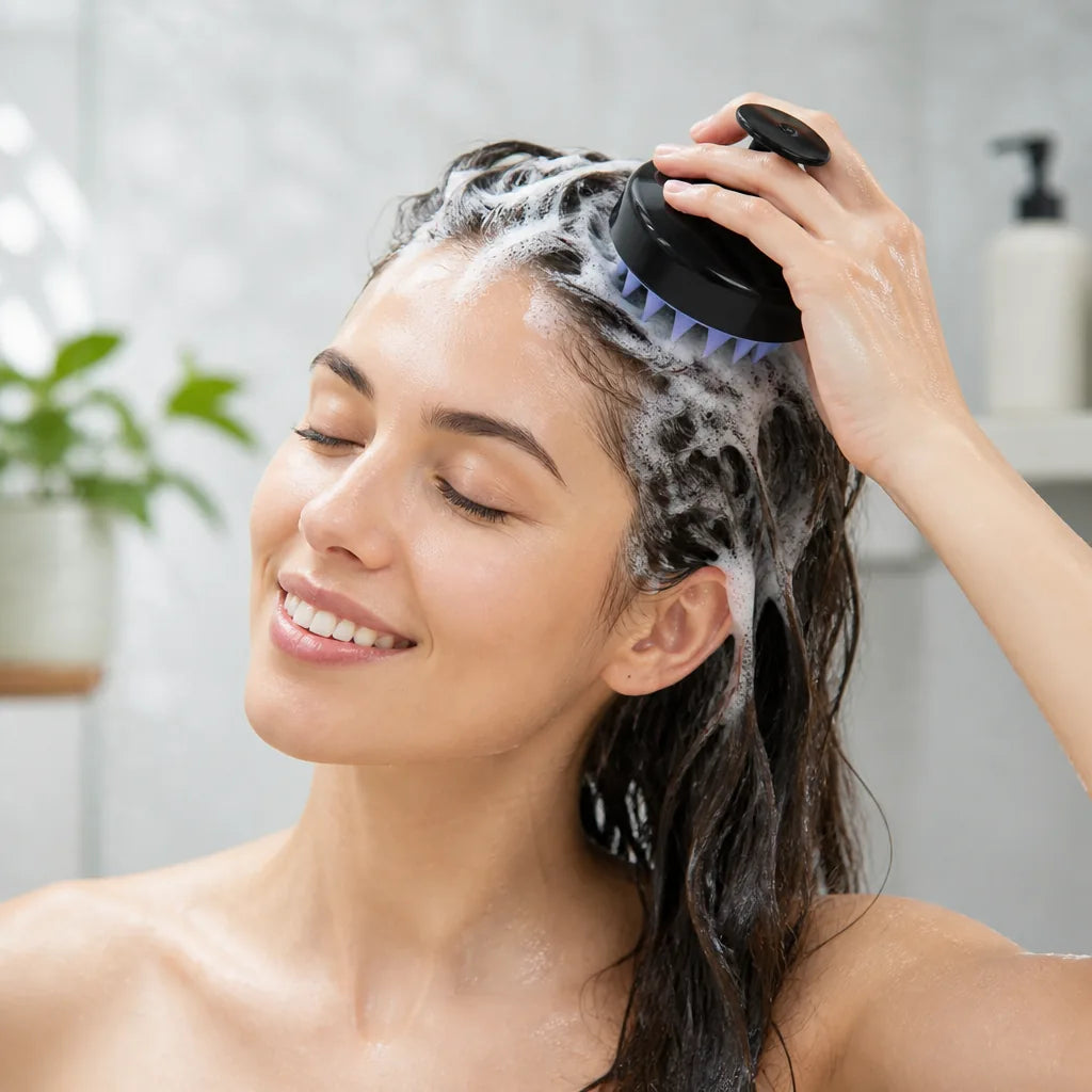 Scalp Massager Soft Silicone Bristles Waterproof